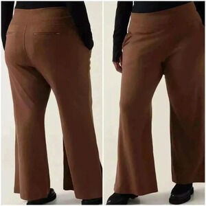 Athleta Venice Pants Stretch Casual Zipper Pockets Straight Brown Size 2X NWOT